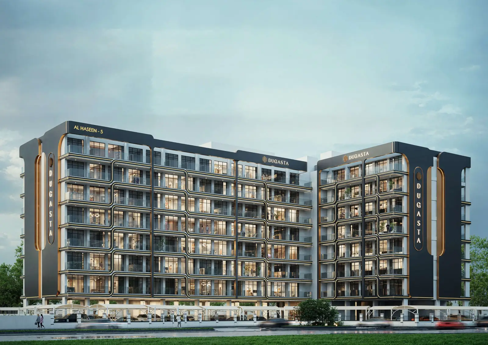Al Haseen 5 Residences exterior render